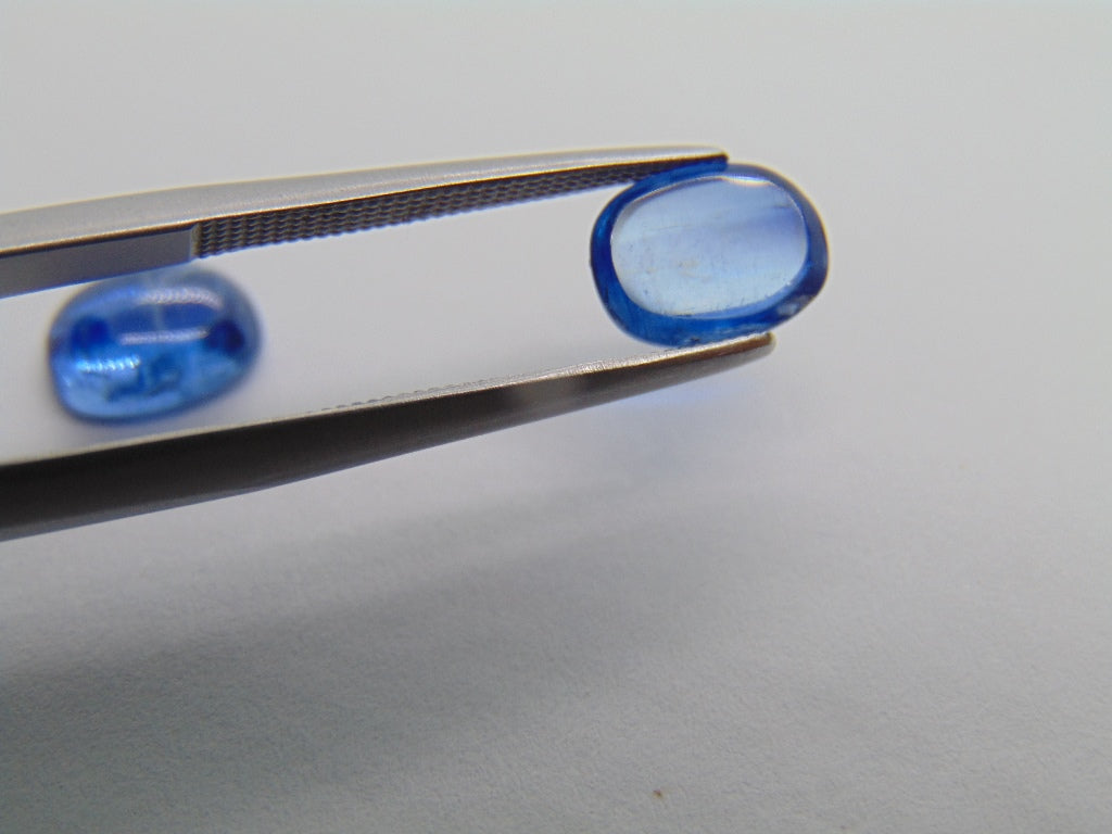 3.73ct Cianite Cabochon Pair 8x6mm