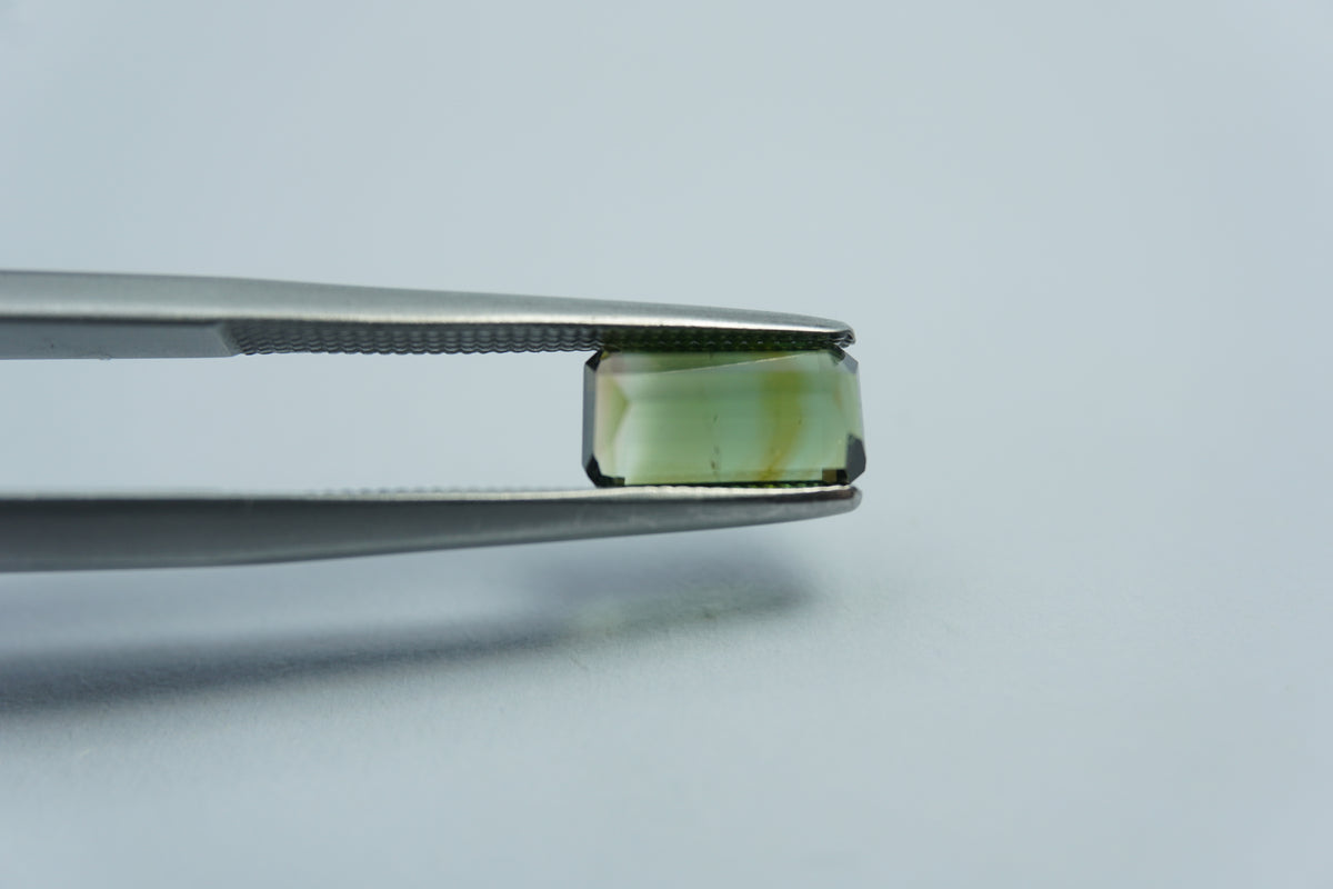 Turmalina bicolor de 1,34 ct 8x4mm