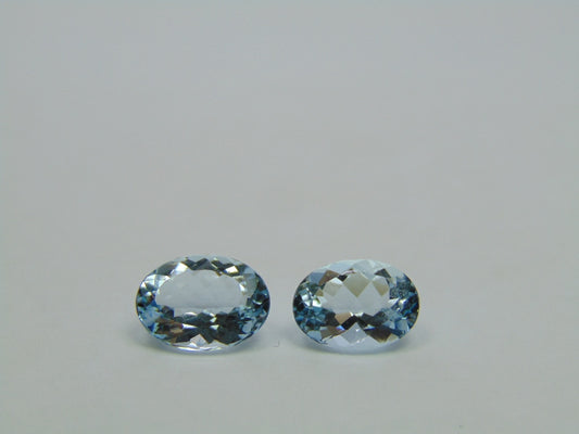 3.95ct Águas-marinha 10x7mm 9x7mm