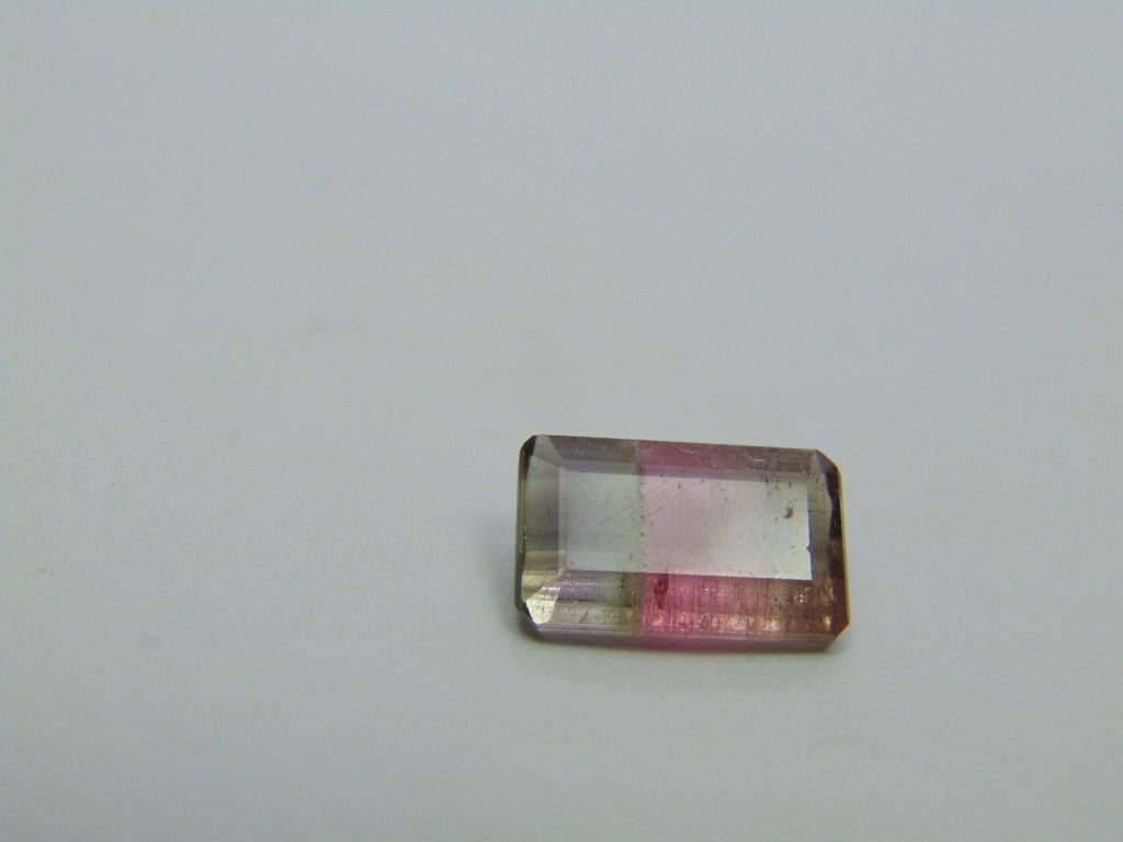 Turmalina Tricolor de 4,10 ct 13x8mm