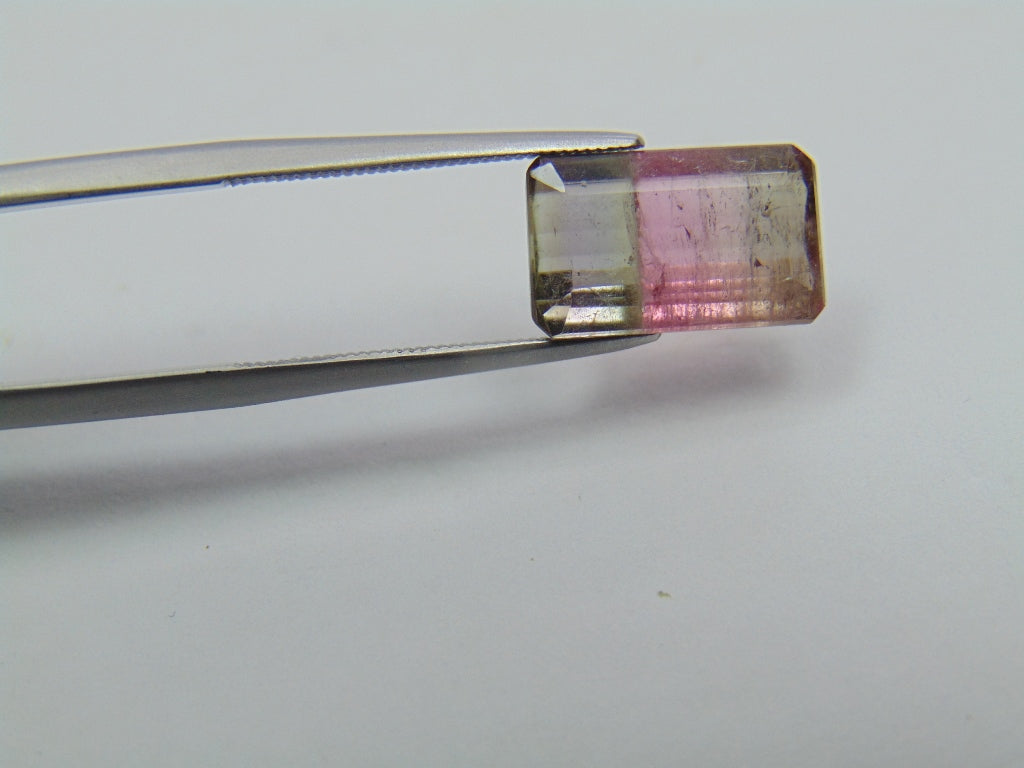 Turmalina Tricolor de 4,10 ct 13x8mm