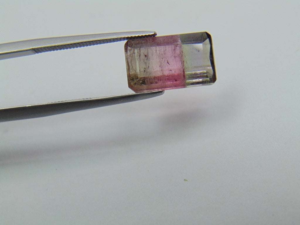 Turmalina Tricolor de 4,10 ct 13x8mm