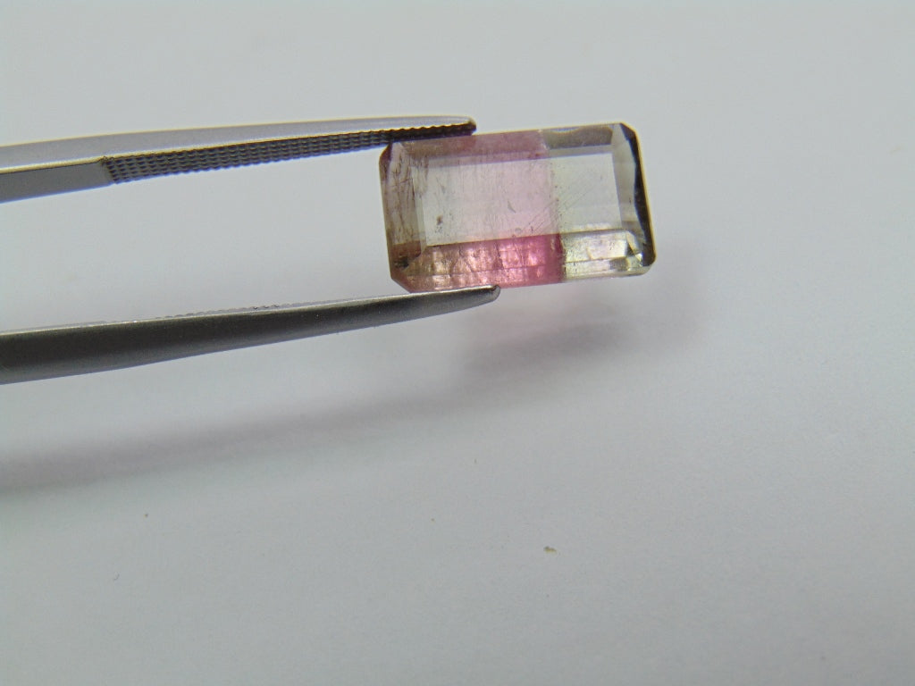 Turmalina Tricolor de 4,10 ct 13x8mm
