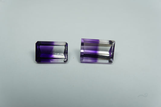 2.60ct Ametistas bicolores 8x5mm / 9x6mm