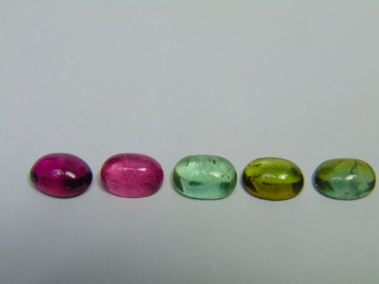 6.70ct Tourmaline Cabochon Mix