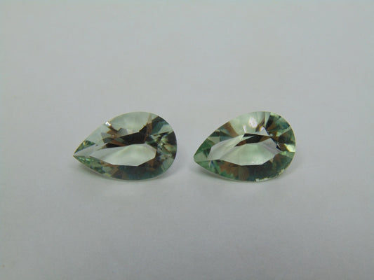 9.20ct Prasiolita Par 15x10mm