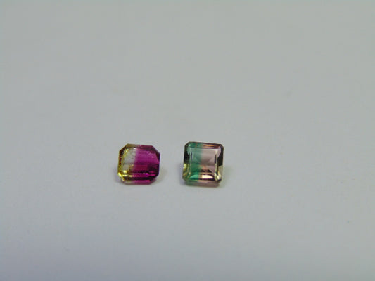 0.90ct Tourmaline Bicolor 4mm 4.5x4mm