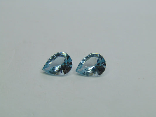 Par de Topázio 3,90ct 9x7mm