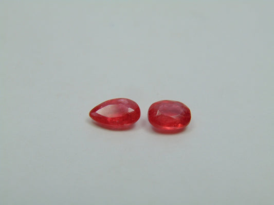 1.85t Rhodonite 8x4mm 6x5mm
