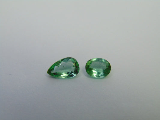 1.68ct Turmalina 9x5mm 7x5mm