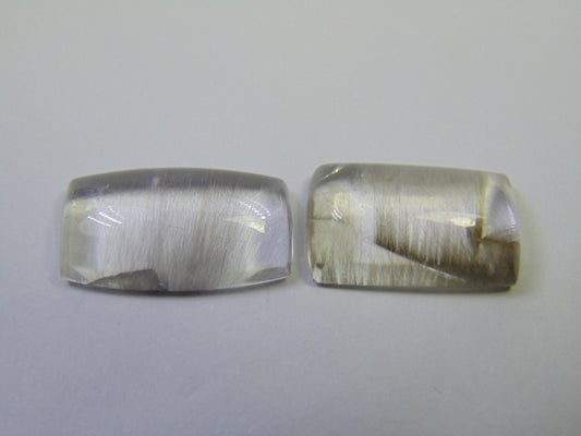 26.35ct Quartzo com Inclusão Cabochão 21x11mm 19x12mm