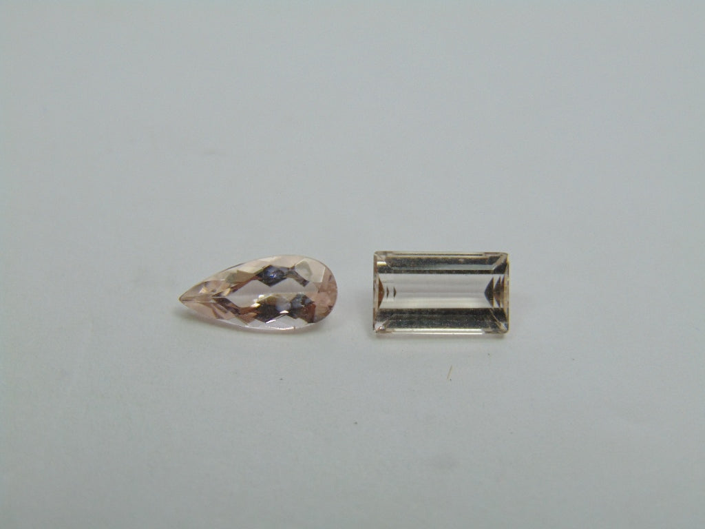 2.55ct Morganite 10x5mm 9x5mm