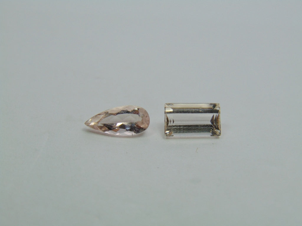 2.55ct Morganite 10x5mm 9x5mm