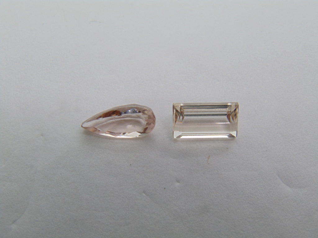2.55ct Morganite 10x5mm 9x5mm