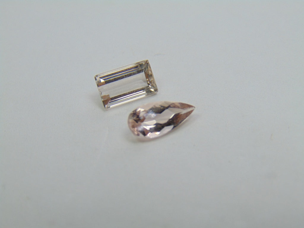 2.55ct Morganite 10x5mm 9x5mm