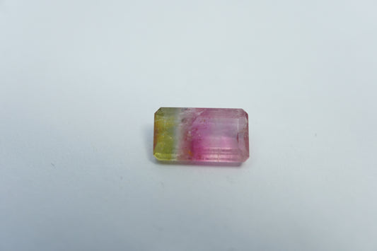 1.85ct Turmalina bicolor 10x6mm