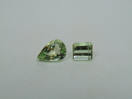 3.70ct Berilo Verde 11x7mm 7x6mm