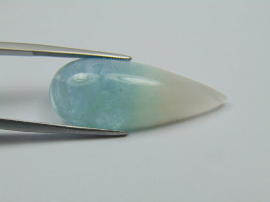 18.65ct Água-marinha Bicolor Cabochão 32x13mm
