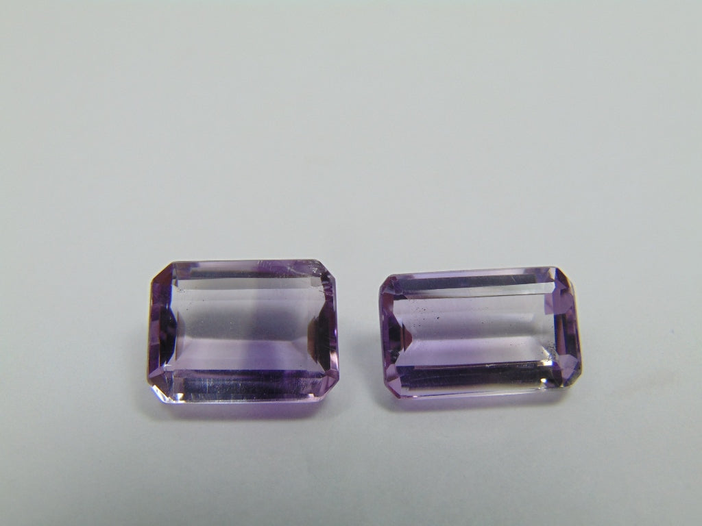 11.20ct Amethyst Bicolor 14x9mm 13x10mm