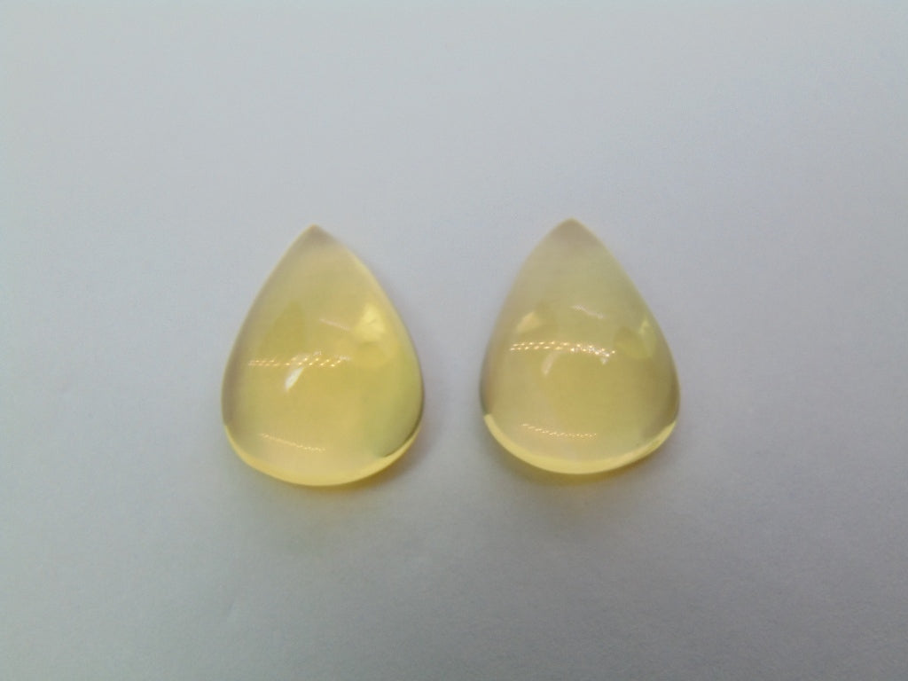 Par de Opala de Fogo 11,95ct 16x12mm