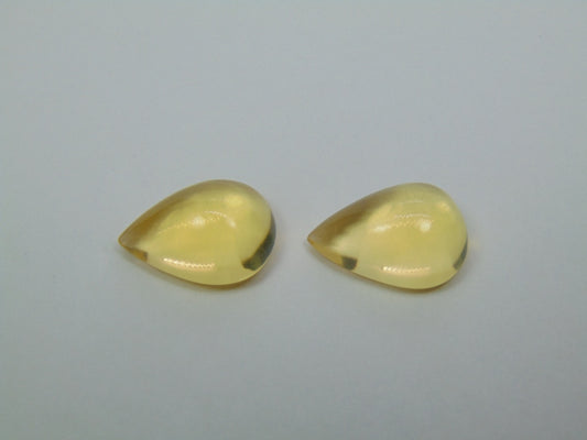 Par de Opala de Fogo 11,95ct 16x12mm