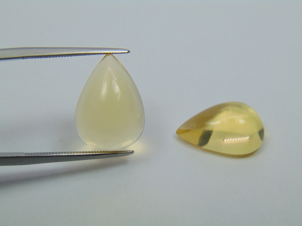 Par de Opala de Fogo 11,95ct 16x12mm