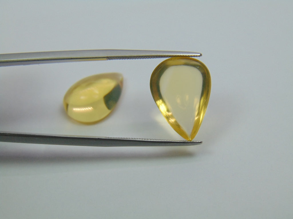 Par de Opala de Fogo 11,95ct 16x12mm