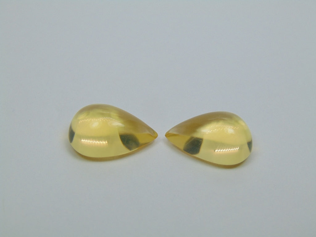 Par de Opala de Fogo 11,95ct 16x12mm