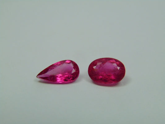 3.15ct Turmalina Rosa 9x7mm 11x6mm