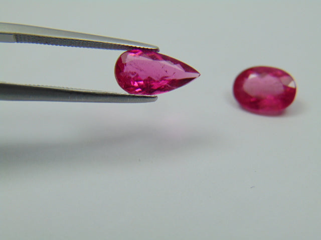 3,15 ct Turmalina Rosa 9x7mm 11x6mm