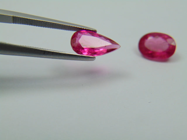 3,15 ct Turmalina Rosa 9x7mm 11x6mm