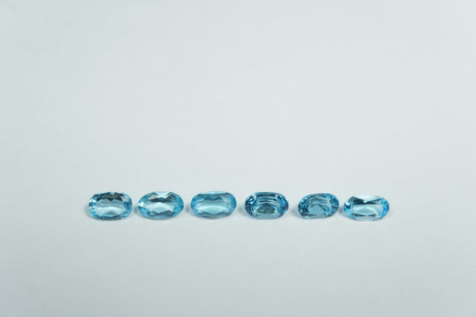 1.37ct Topázios calibrados 5x3mm