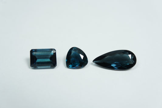 3ct Turmalinas azuis 11x5mm / 7x5mm / 6mm