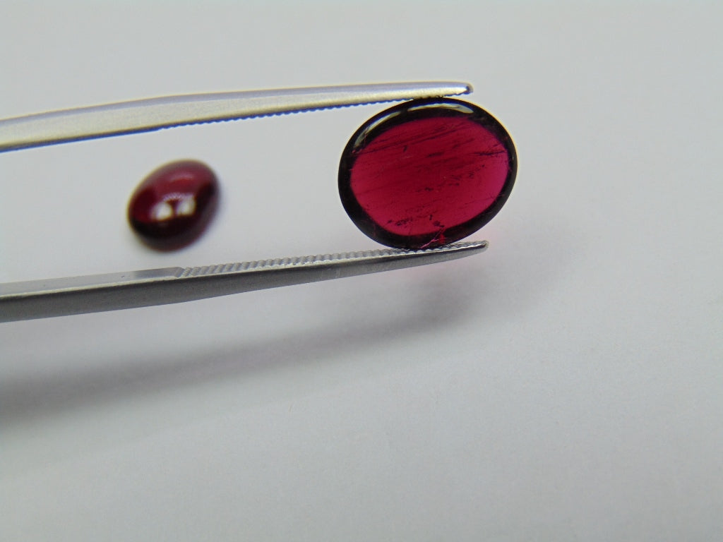 3.65ct Rubelita Cabochão 11x9mm 8x6mm