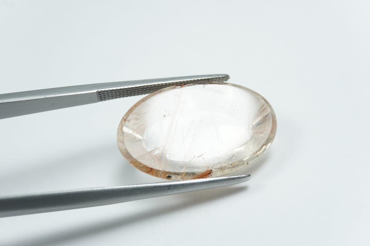 13ct Quartzo com inclusão 21x13mm