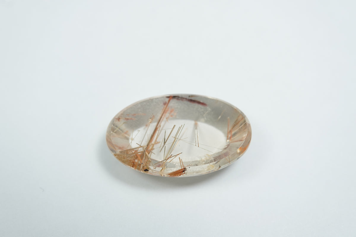 13ct Quartzo com inclusão 21x13mm