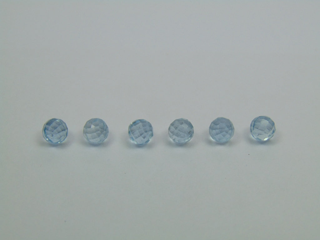 5.10ct Berilo Água Marinha Calibrado 5mm