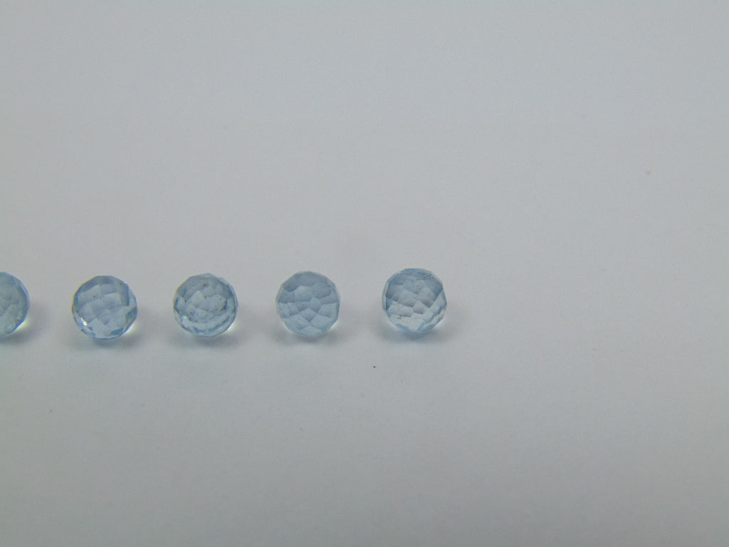 5.10ct Berilo Água Marinha Calibrado 5mm