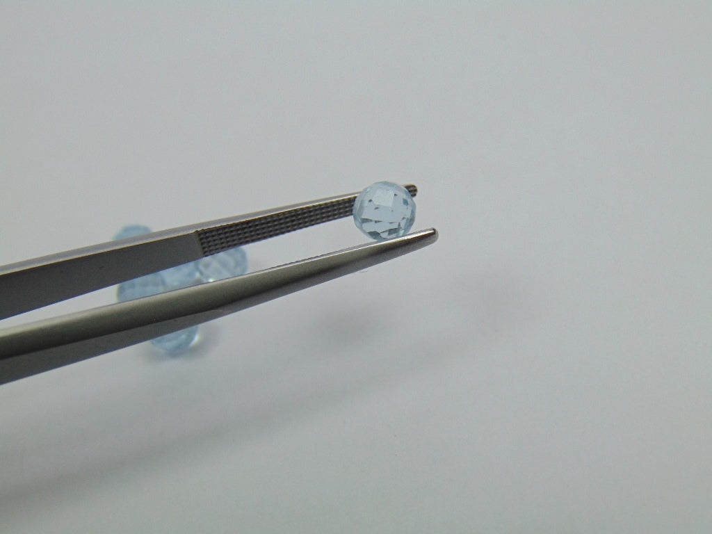 5.10ct Berilo Água Marinha Calibrado 5mm