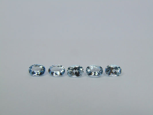 3,80 ct água-marinha calibrada 7x5mm