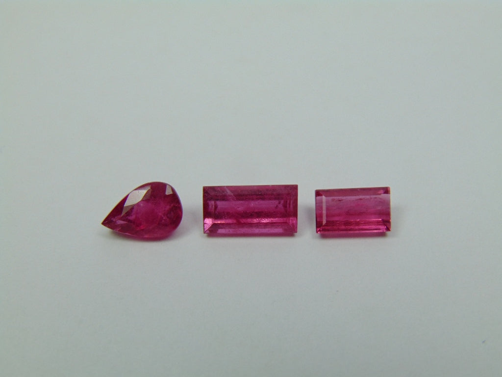 3.95ct Turmalina Rosa 8x5mm 10x5mm 8x4mm