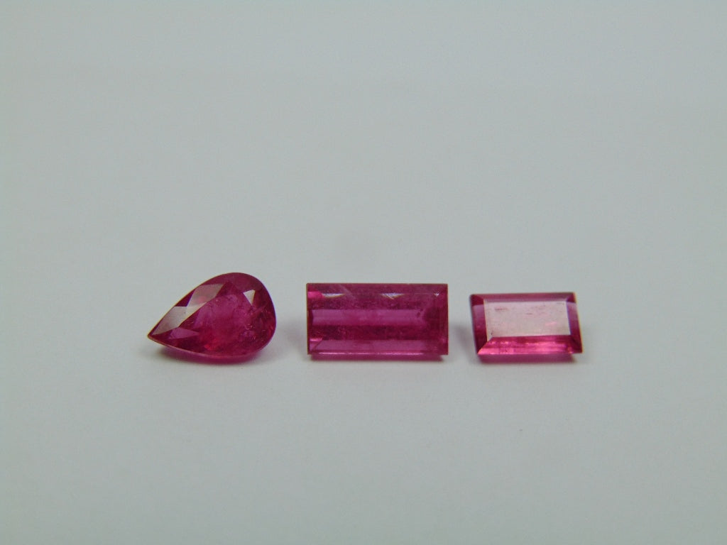 3.95ct Turmalina Rosa 8x5mm 10x5mm 8x4mm