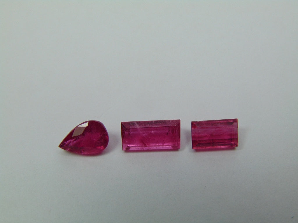 3.95ct Turmalina Rosa 8x5mm 10x5mm 8x4mm