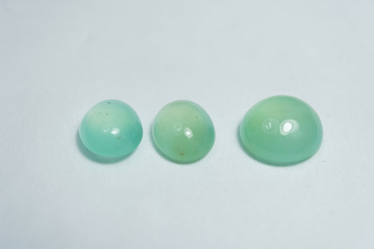 8ct Opala verde cabochão 10x5mm / 10mm / 9.5x8mm / 10x8mm