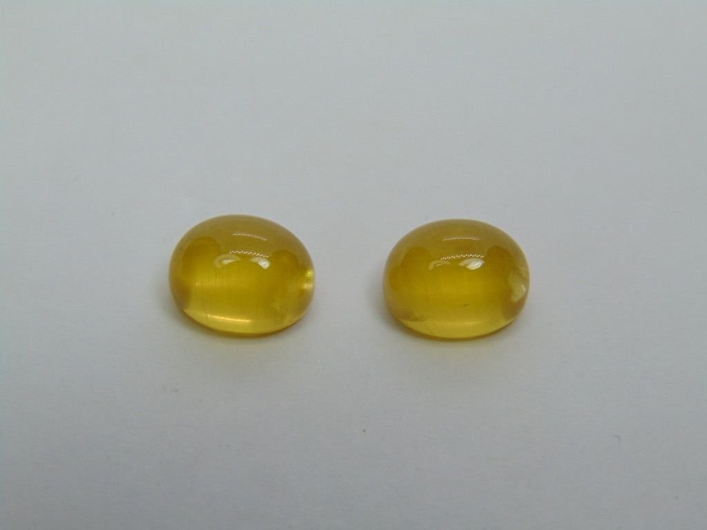 Par de Berilos Cabochão 7,50ct 10x8mm