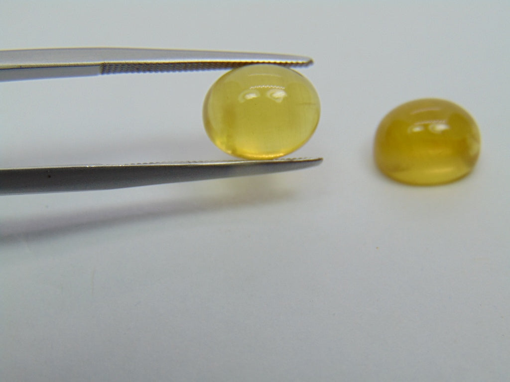 Par de Berilos Cabochão 7,50ct 10x8mm