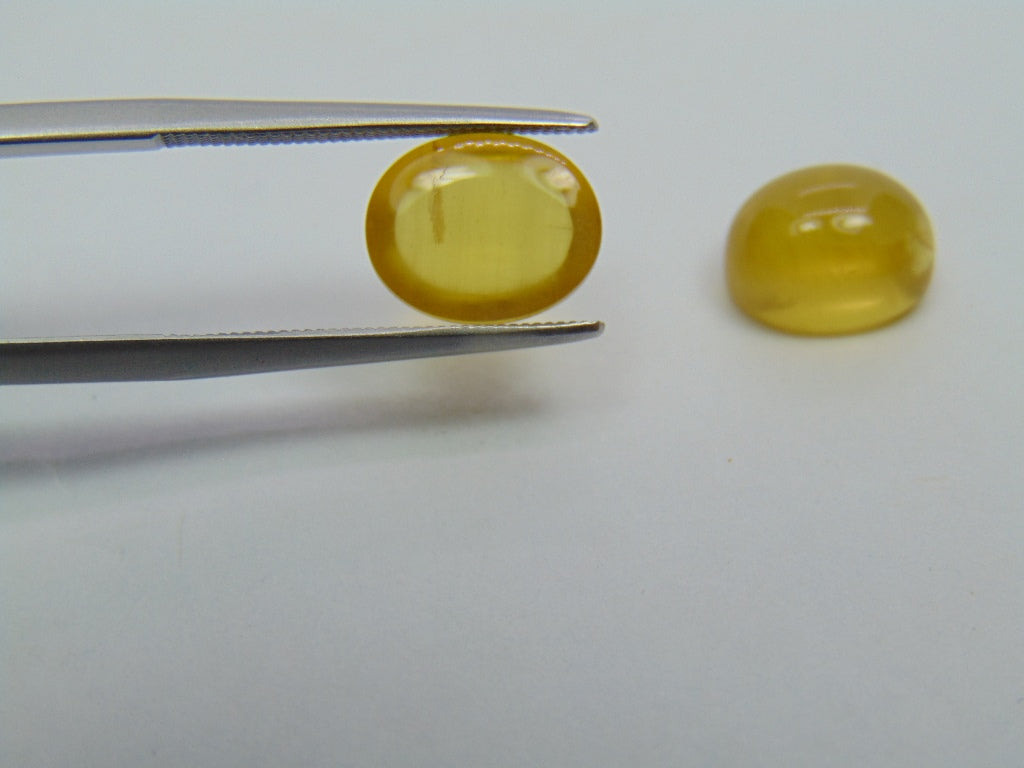 Par de Berilos Cabochão 7,50ct 10x8mm