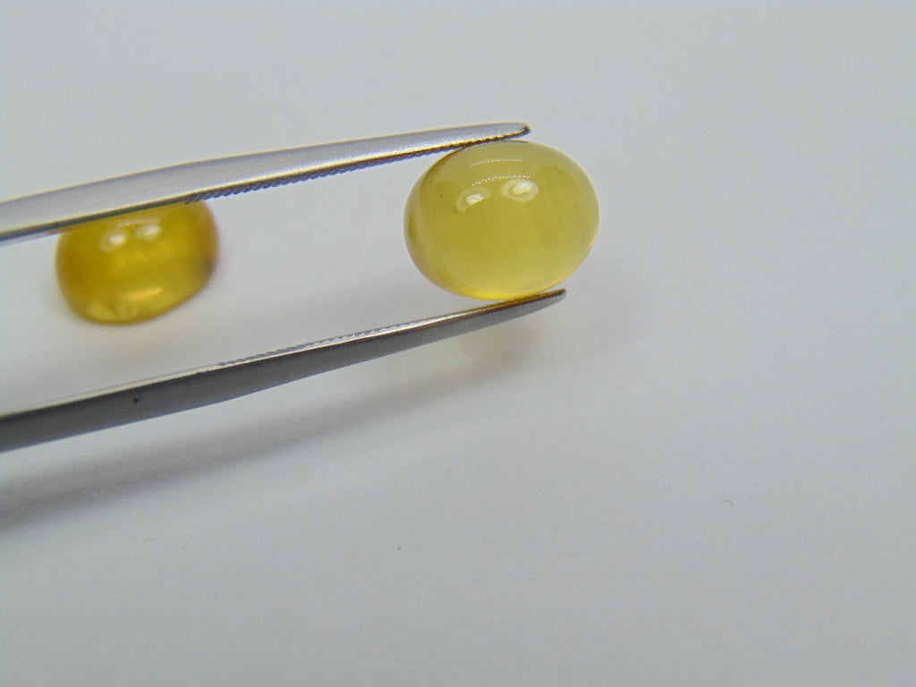 Par de Berilos Cabochão 7,50ct 10x8mm