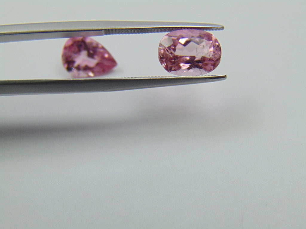 Turmalina Rosa 4,33ct 10x7mm 9x6mm