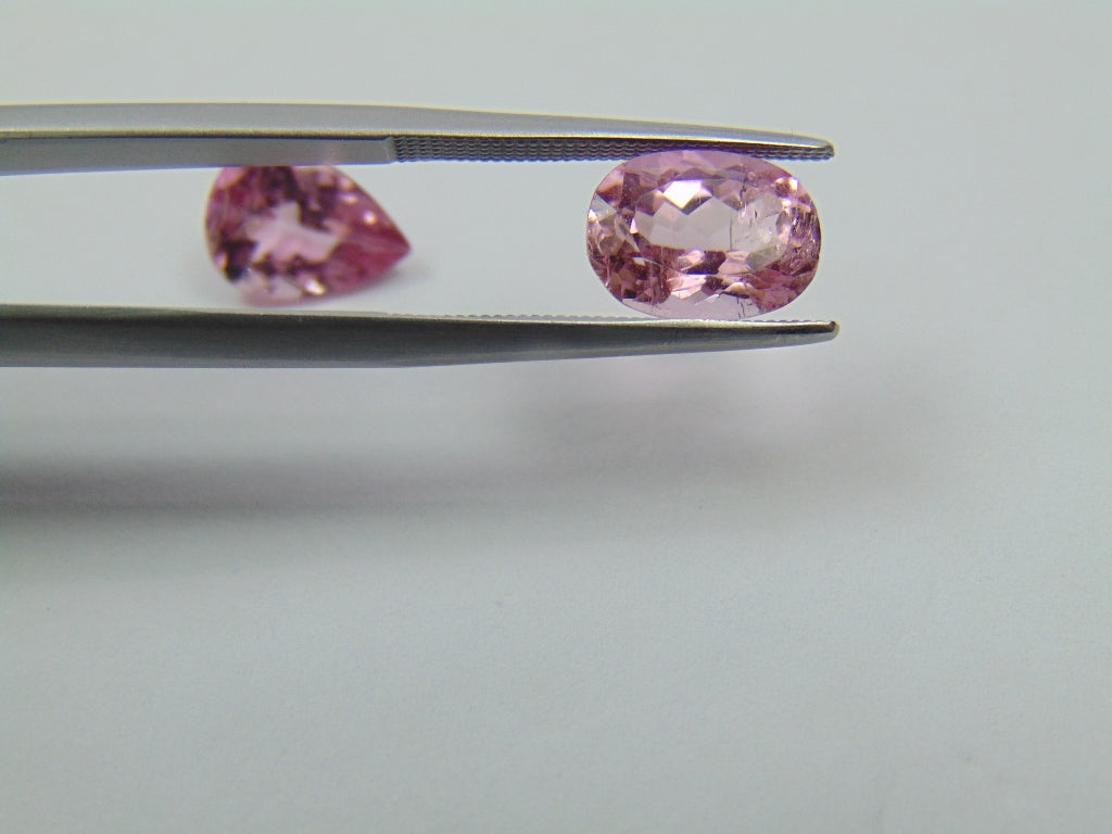 Turmalina Rosa 4,33ct 10x7mm 9x6mm